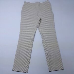 🔴 A New Day Striped Stretch Pants Beige White Size 6 High Rise Elastic Waist